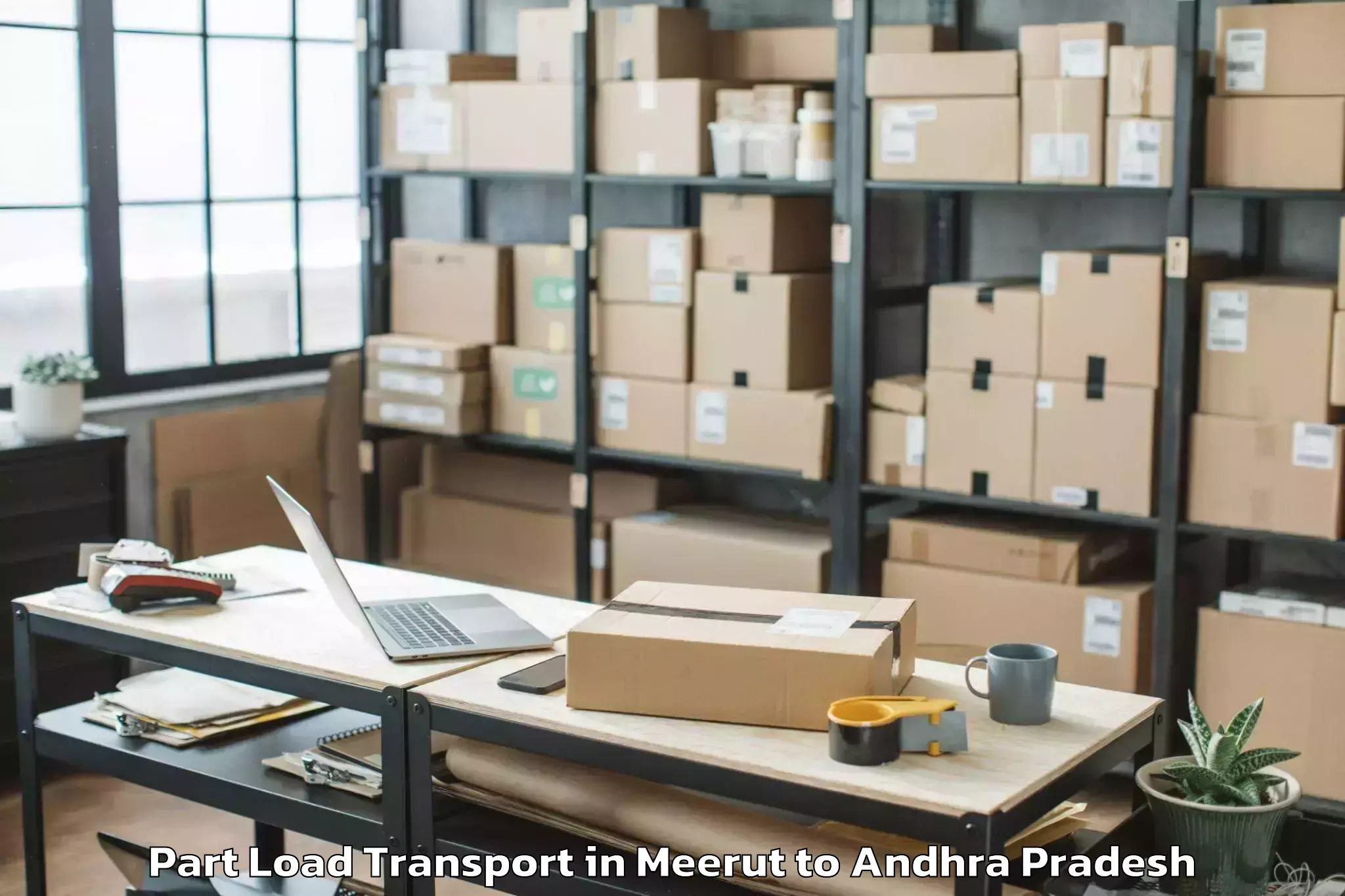 Leading Meerut to Bhattiprolu Part Load Transport Provider